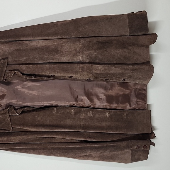 Garson By Rem Garson Brown Genuine Leather Shacket Jacket Vintage Womens 3X - Picture 3 of 8